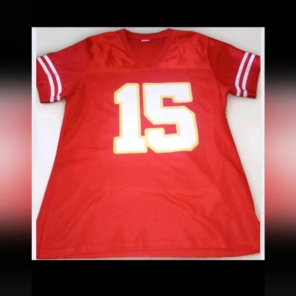 Patrick Mahomes Kansas City Chiefs Number 15 Glitter Jersey Women's Medium - Picture 1 of 5